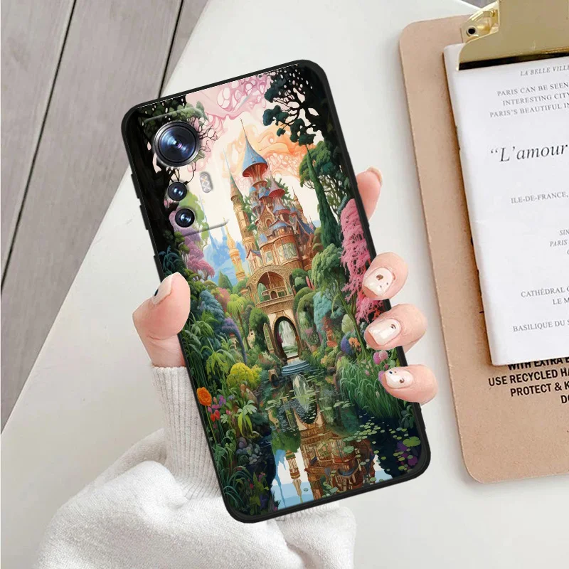 Красивый черный чехол для телефона Алиса в стране чудес Xiaomi Mi 11 12 13 14 Pro Lite X T