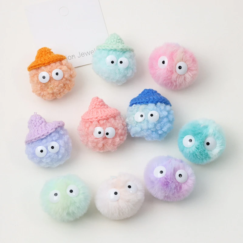 

Плюшевый шар для домашних животных, игрушка, ювелирные изделия, милый креативный цветной меховой шар, Сказочная искусственная плюшевая игр...