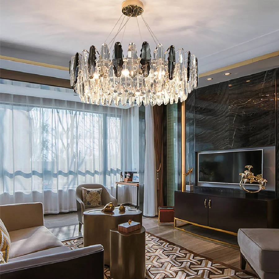

Светодиодная хрустальная люстра, Современный арт-дизайн, подвеска, роскошная бытовая техника, домашний декор для гостиной, столовой
