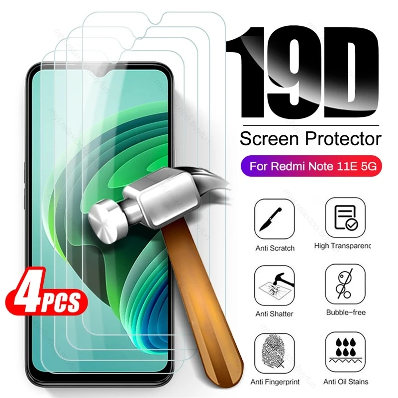 

Защитное стекло, закаленное стекло для Xiaomi Redmi Note 11E/11 E, 4 шт.