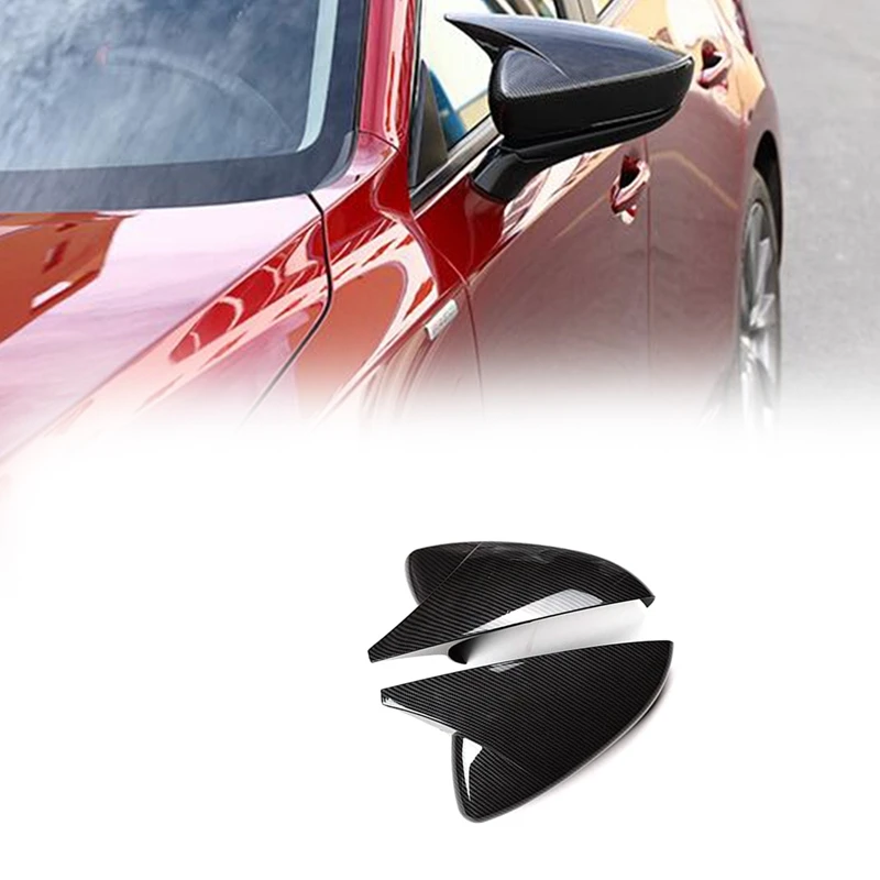

Rearview Mirror Cover Sticker Trim For Mazda 3 2019-2021 Mirror Modified Horns Shell Car Accessories