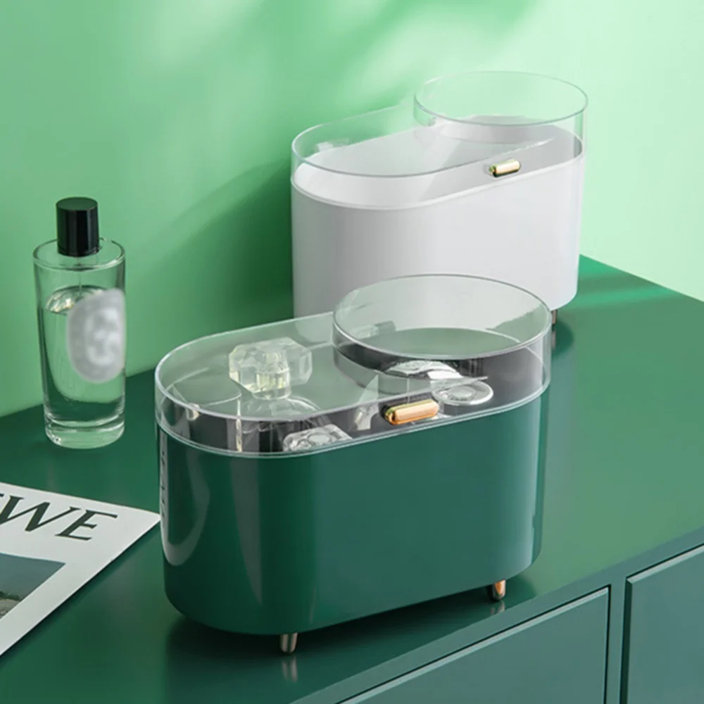 

Storage Box Transparent Jewelry Case Container Cotton Pad Storage Box