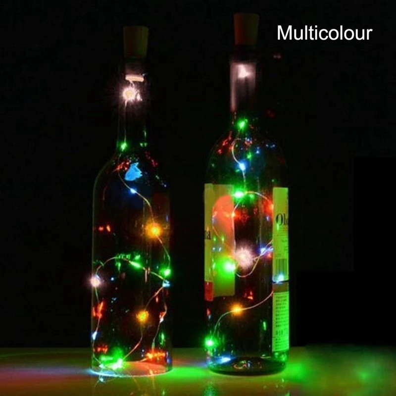 

2PCS Solar 2M LED Cork Shaped 20 LED Night Fairy String Light Kork Solarbetrieben Licht Wine Bottle Lamp Celebration
