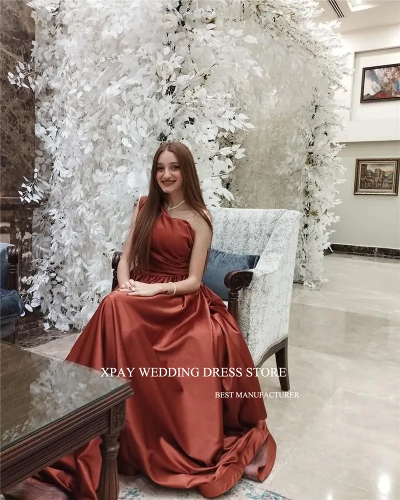Темно-красные вечерние платья XPAY трапециевидного силуэта Дубайский наряд на