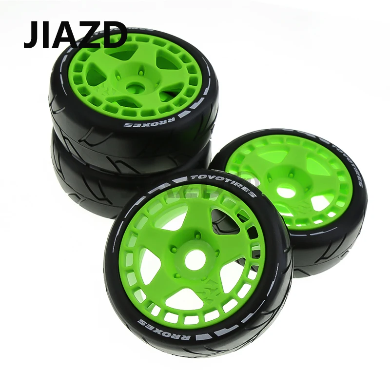 

RC 4Pcs 17mm Hex 1:8 Buggy Tyres for HPI HSP Car Tires & Wheel Rim Kit Accessory