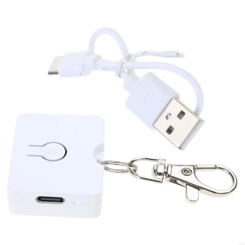 62KE Высокая прозрачность Акриловая кулона для ключей с светодиодным светом