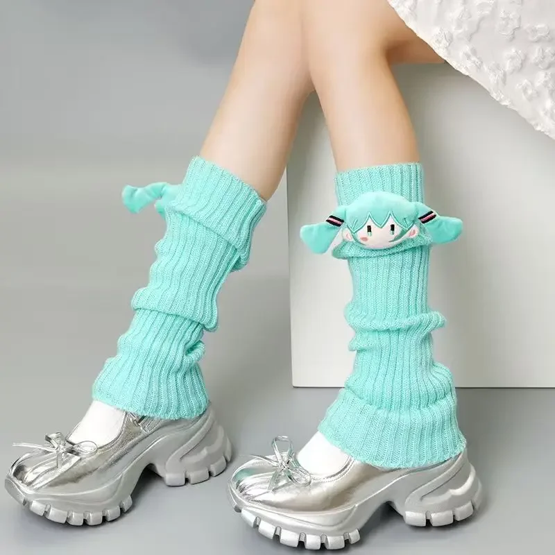 Фото Высокие бедра Hatsune Miku с цветами Kawaii Macaron, милые леггинсы Hatsune Miku Lolita для девочек №2