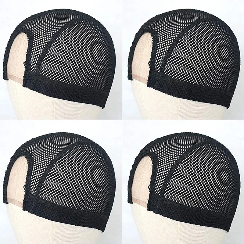 1pcs Black U Part Wig Cap With Swiss Lace Adjustable Straps For Making Wigs Spandex Net Elastic Dome Cap 1.5*3 1pcs Black U Part Wig Cap With Swiss Lace Adjustable Straps For Making Wigs Spandex Net Elastic Dome Cap 1.5*3