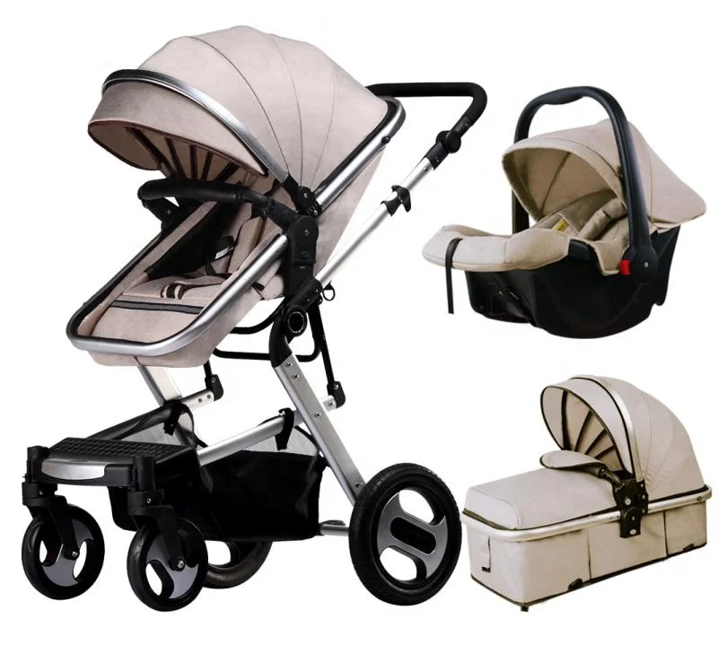 Factory hot sale aluminum cheap 3 in1 baby carrier baby pram 3 in 1 baby all in one stroller and car seat