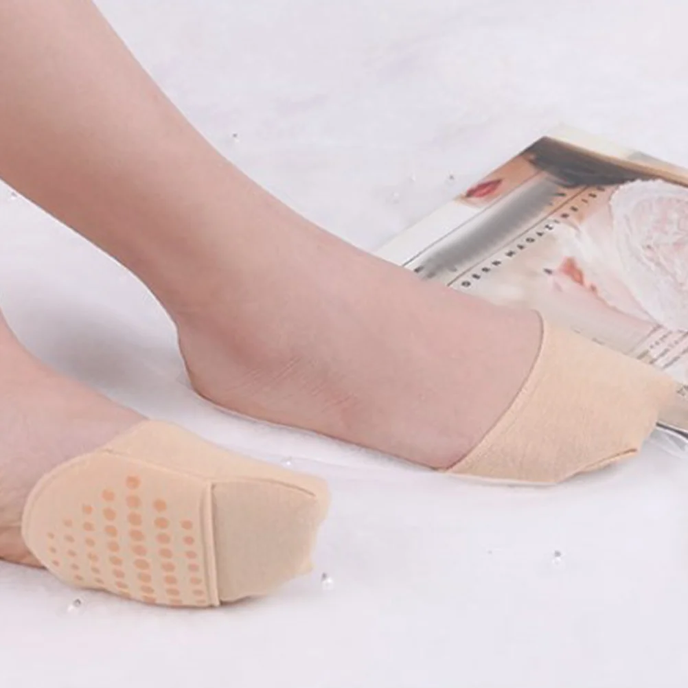 

Носки женские силиконовые Нескользящие, дышащие удобные вкладыши, подкладка для передней части стопы, 6 пар