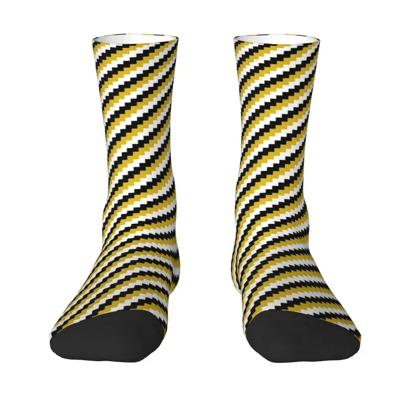 

Cool Print Zig Zag Chevron Pattern Socks for Men Women Stretch Summer Autumn Winter Modern Geometric Zigzag Crew Socks