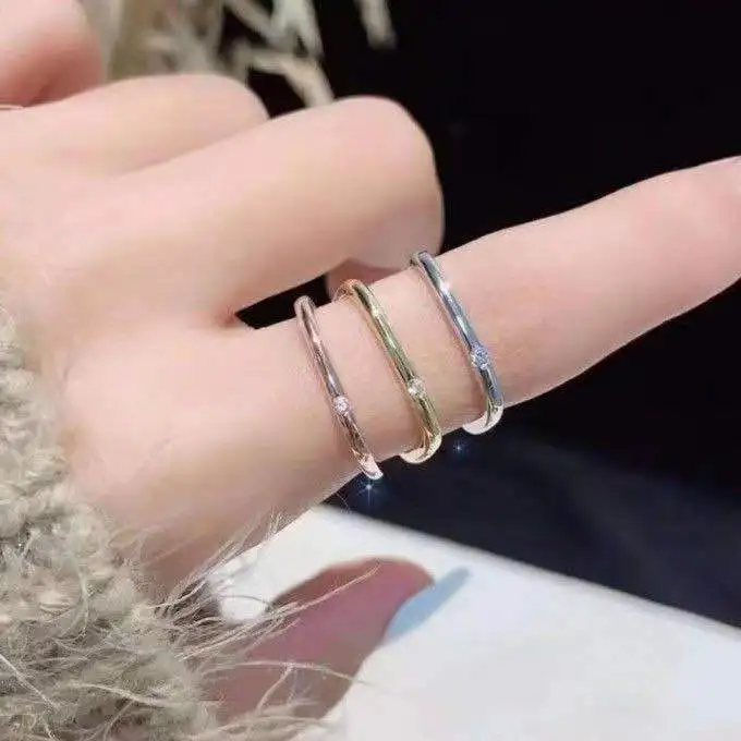 

Golden Rings for Women 18k Gold New Baguette Diamond Ring Diamond Ladies Ring 925 Silver Women's Rings 2022 Trend Jewelry Set