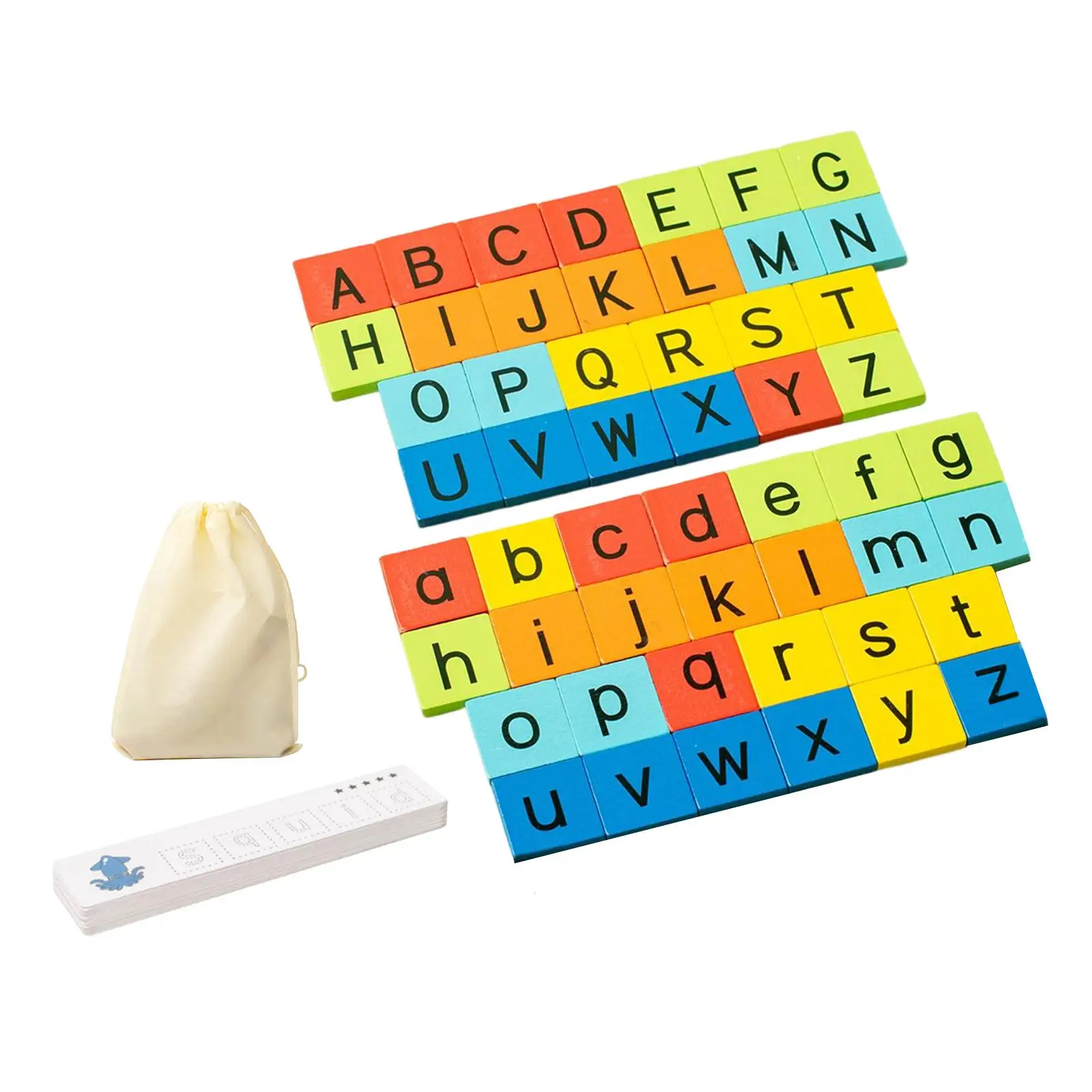 

Деревянные игрушки с буквами, 64 буквы, Подарочные Игрушки для раннего развития, дошкольные учебные пособия Монтессори для мальчиков и девочек от 3 лет, малыш