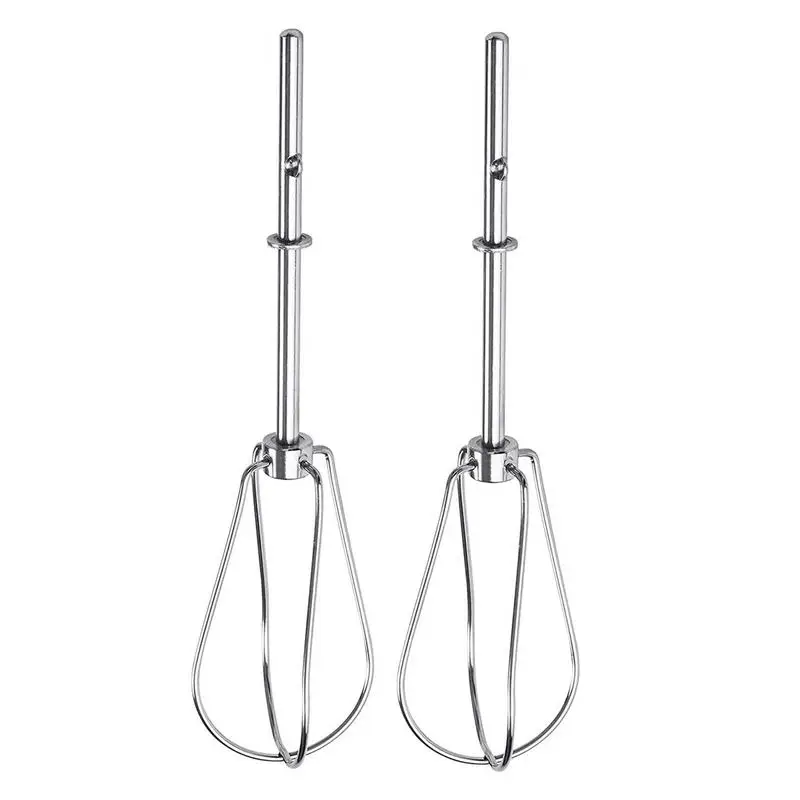 Egg Beater Mixer Attachment 2pcs Egg Beater Tool Stainless Steel Hand Crank Cordless Hand Mixer Egg Whisker For Hand Blender