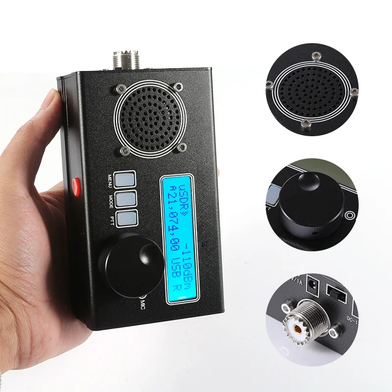 USDR/USDX HF QRP SDR Трансивер SSB/CW 8-диапазонный радиолюбитель 5 Вт с черным корпусом +