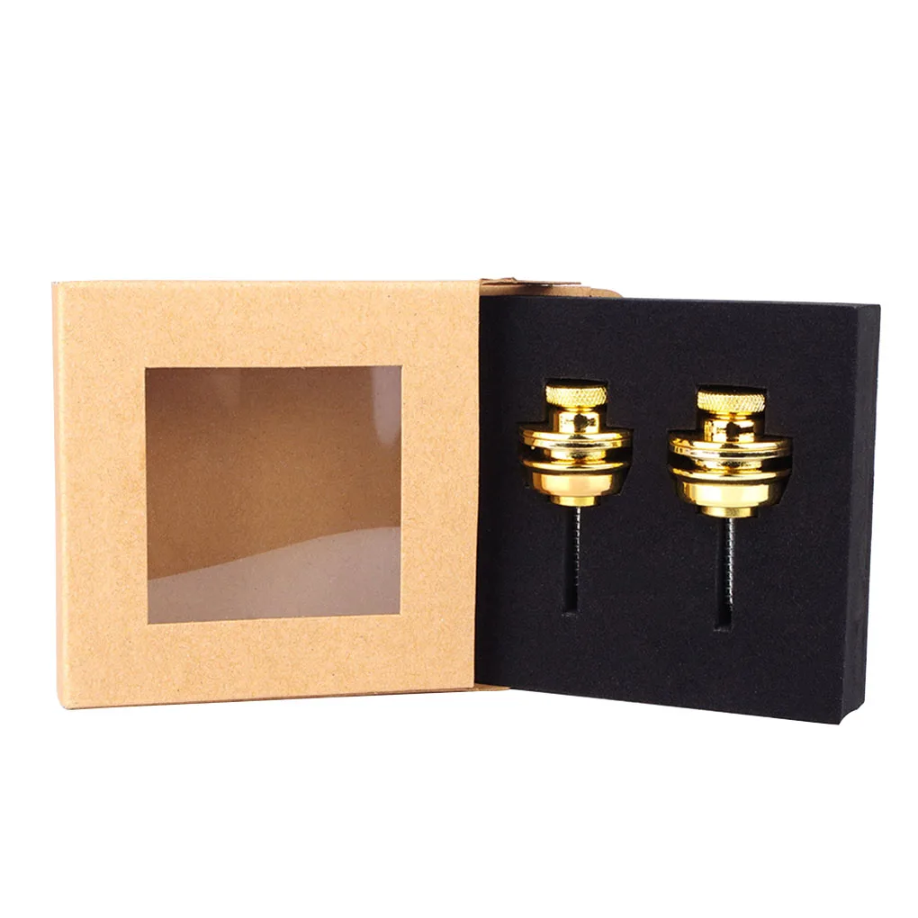 

1 Pair Guitar Strap Locks Peg Pins Copper Alloy Guitar Strap Mount Flat Head Buttons Accessories
