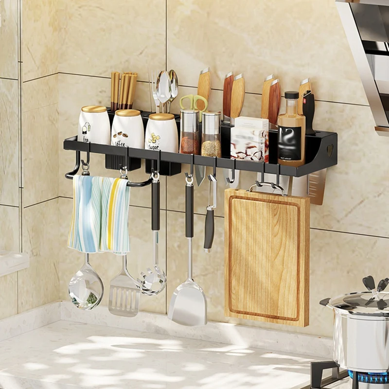 

HOT SALE Stainless Steel Knife Holder Kitchen Household Integrated Knife Chopsticks Shovel Storage Rack Wall-Mounted