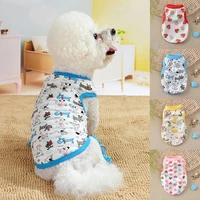thin cotton small milk cat teddy vest spring and summer pet vest breathable and comfortable fashion pet clothes cartoon forest