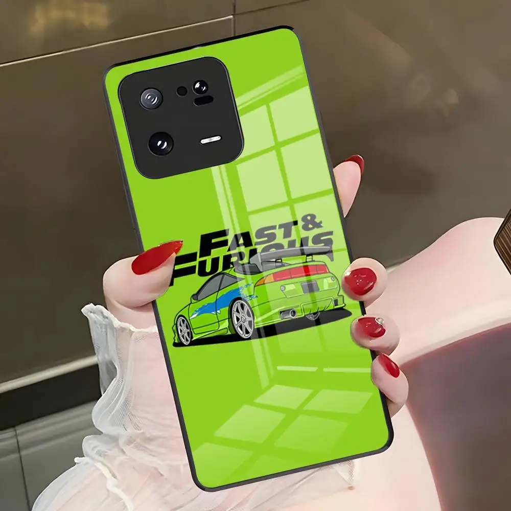 Фото Чехол для телефона F-Fast And Furious для Redmi Note 15pro 14 4G 13pro 14C 13 5G 13 12s 11s, стеклянная накладка №5