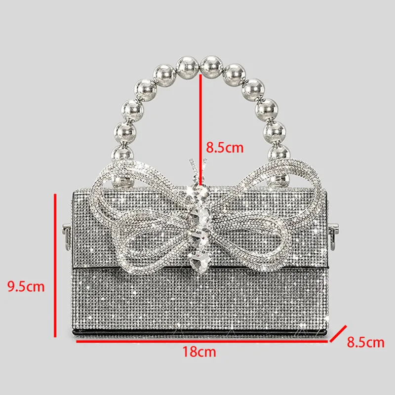 Женская вечерняя сумка-клатч с бриллиантами