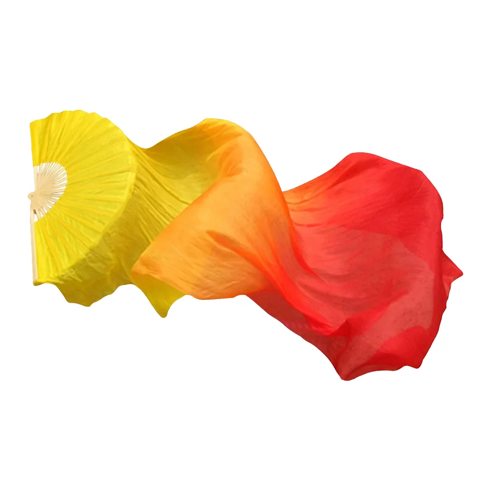 

Christy Simulation Silk Fan Dancing Artificial Colorful Foldable Dance Folding Square Fans Accessories Worship Flags