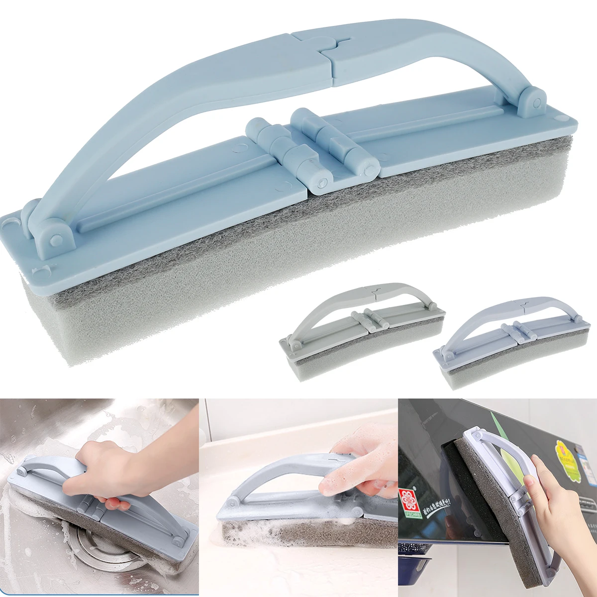 

Складная губка с вращающимся валом, складная щетка с ручкой, кухонная губка для очистки воды, складная щетка для уборки дома