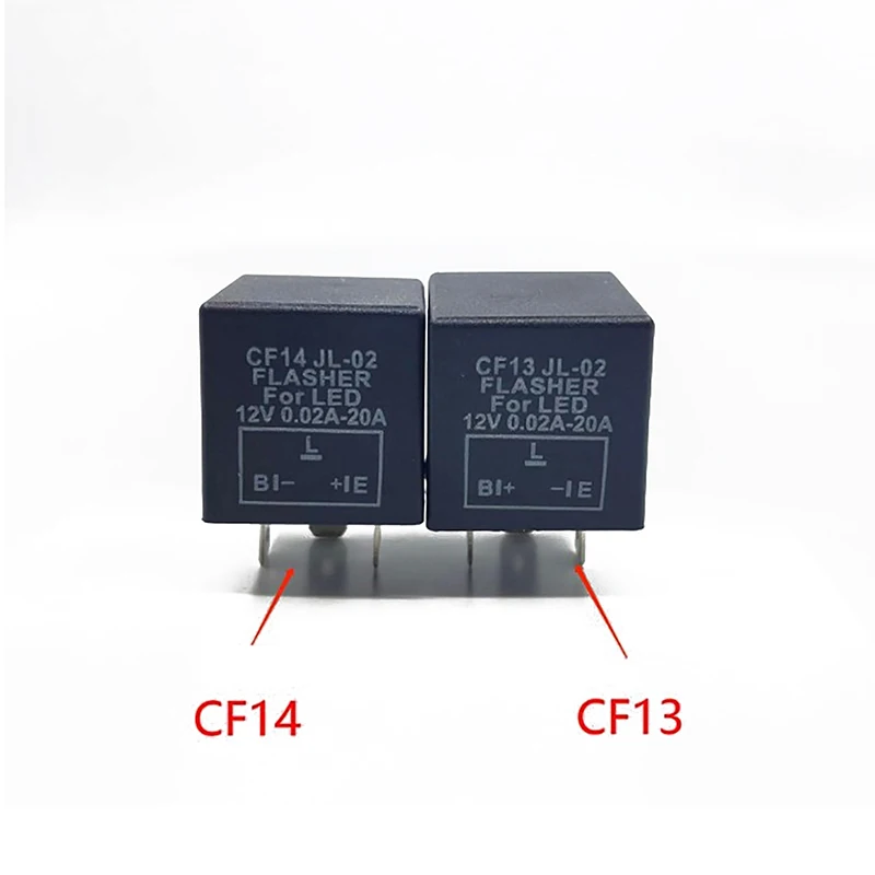 

3 Pin CF13 CF14 JL-02 Electronic Car Flasher Relay to Fix LED Light Turn Signal Hyper Flash Blinking Light 12V DC