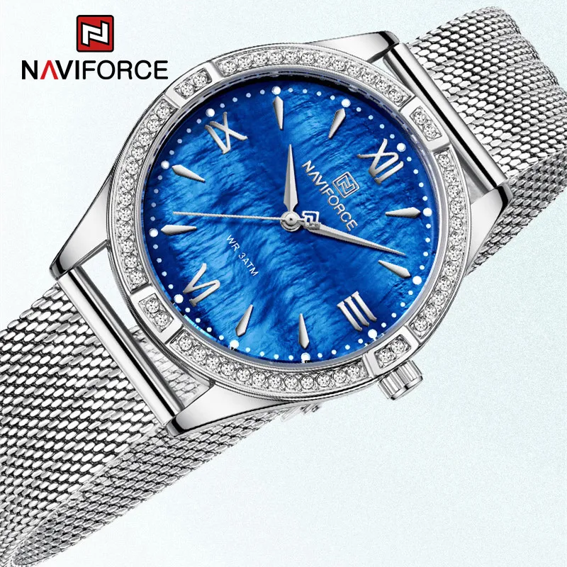 NAVIFORCE Women's Fashion Watches Luxury Simple Ladies Quartz Wristwatches Qualities Female Women's Fashion Creative Watch