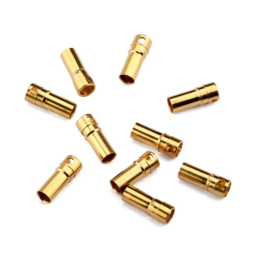 

10/20 шт. 3,5 мм RC батарея позолоченная пуля банановая вилка высокого качества мужская женская пуля банановая вилка гнездовой разъем