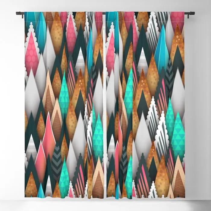 

Background Design Blackout Curtains 3D Print Window Curtains for Bedroom Living Room Decor Window Treatments