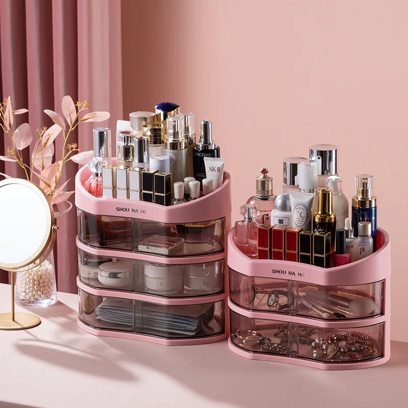 

Makeup Organizer Bathroom Vanity Countertop Storage for Cosmetics Brushes Lotion Nail Lipstick and Jewelry