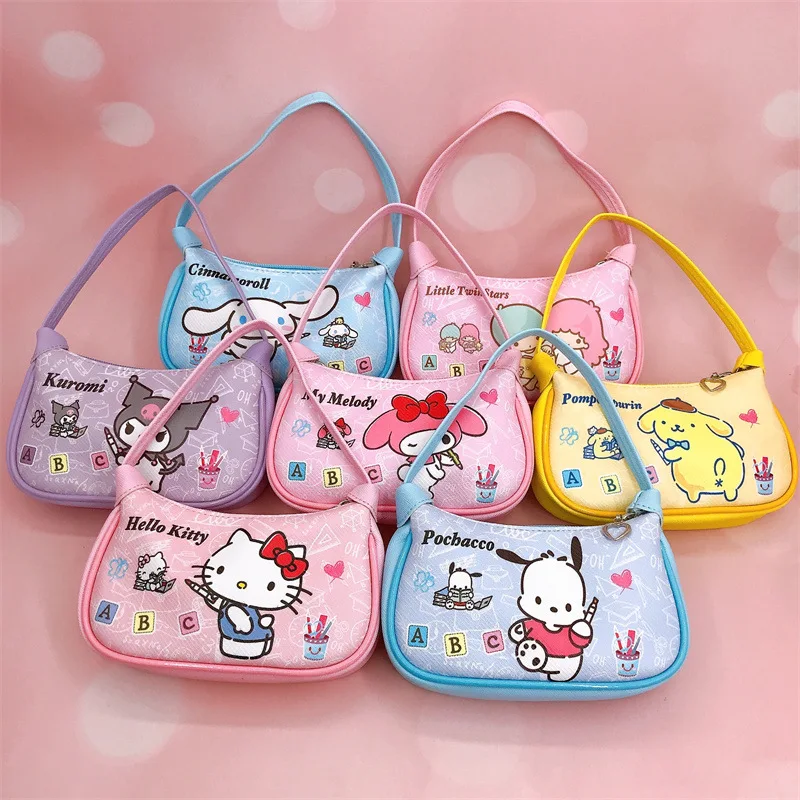 Sanrio мультфильм Kulomi женская сумка через плечо Hello Kitty двойной Печатный Большой
