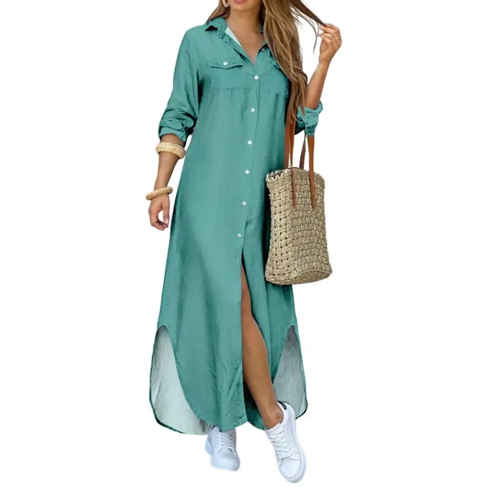 

European And American Spring And Summer Fashion Sexy Shirt Long Skirt Dress Women