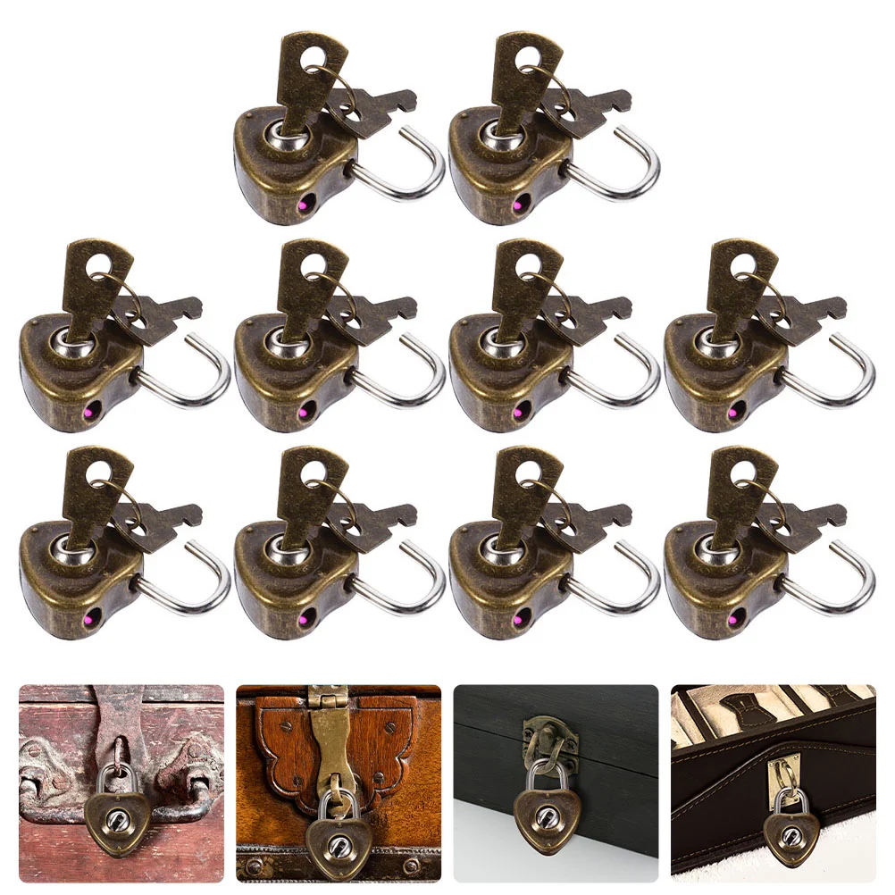 

Padlock Lock Padlocks Key Box Old Mini Vintage Jewelry Heart Love Style Fashioned Diary Duty Heavy Retro Locks Travel