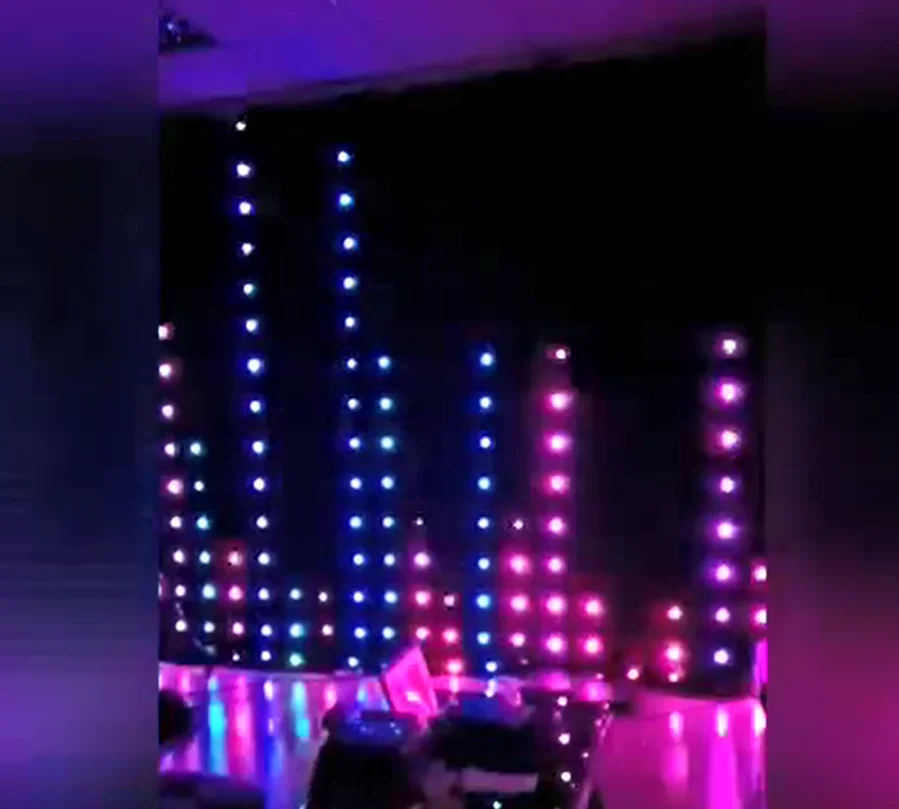 

2x3 м гибкий сценический фон P18 светодиодная видео звезда тканевая настенная занавеска для dj оборудование для дискотеки