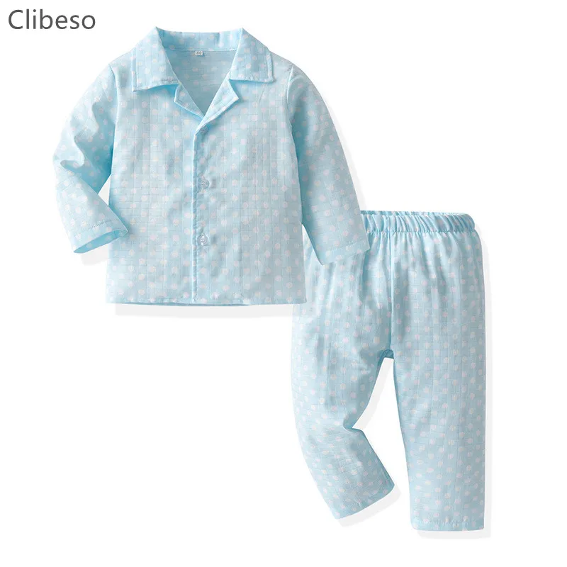 

2022 Childrens Clothing Boys Pajama Set Girls Groups Baby Sleeping Cotton Pajamas Clothes Kids Long Sleeve Pyjimas Trousers