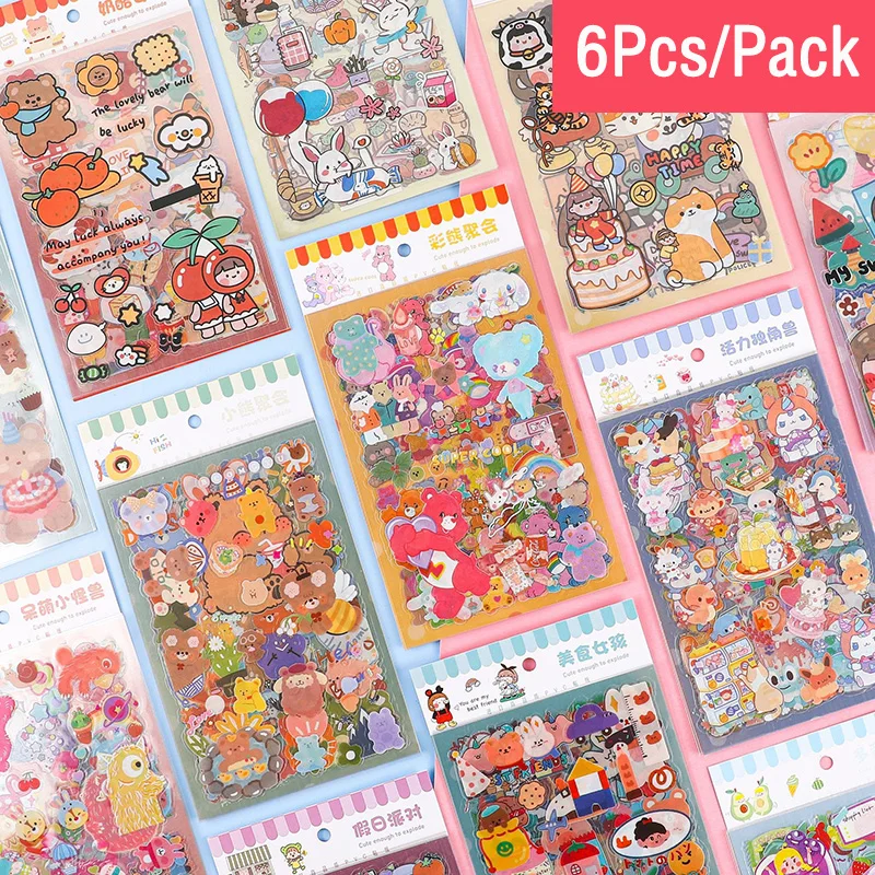 6 наклеек новые Мультяшные граффити водонепроницаемые наклейки на скутер