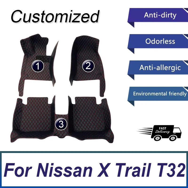 Автомобильный коврик для Nissan X Trail T32 2017 2018 2019 2020 2021 водонепроницаемый полный