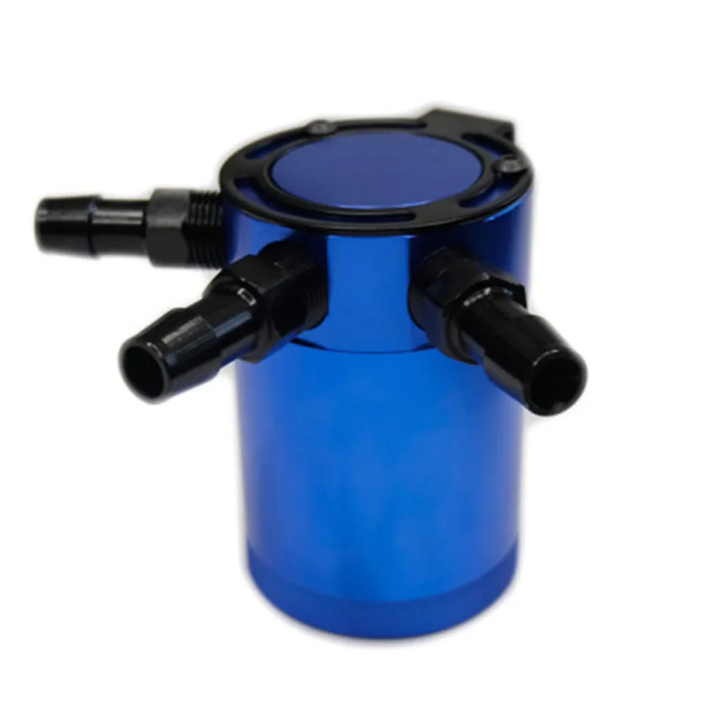 

Durable Racing Baffled 3-Port Oil Catch Can Tank Auto Vehicle Replacement Air-Oil Separator Waste Gas Oil Recover Pot