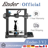 creality 3d printer kits ender 3 v2 3d printers with slilent mianboard tmc2208 ui4 3inch color lcd carborundum glass bed