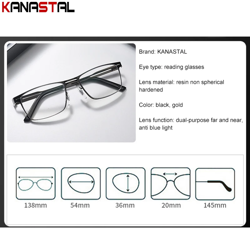 Прогрессивные многофокальные очки для чтения мужчин и женщин аксессуар