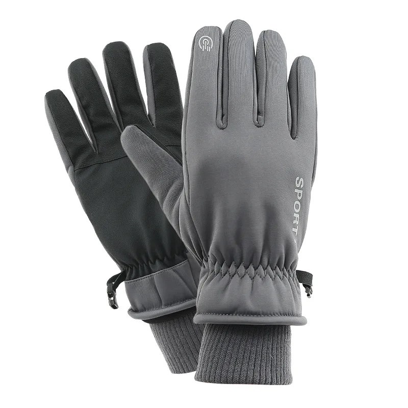

Зимние водонепроницаемые лыжные перчатки для сенсорного экрана зимние ветрозащитные флисовые отражающие теплые перчатки на молнии для ез...