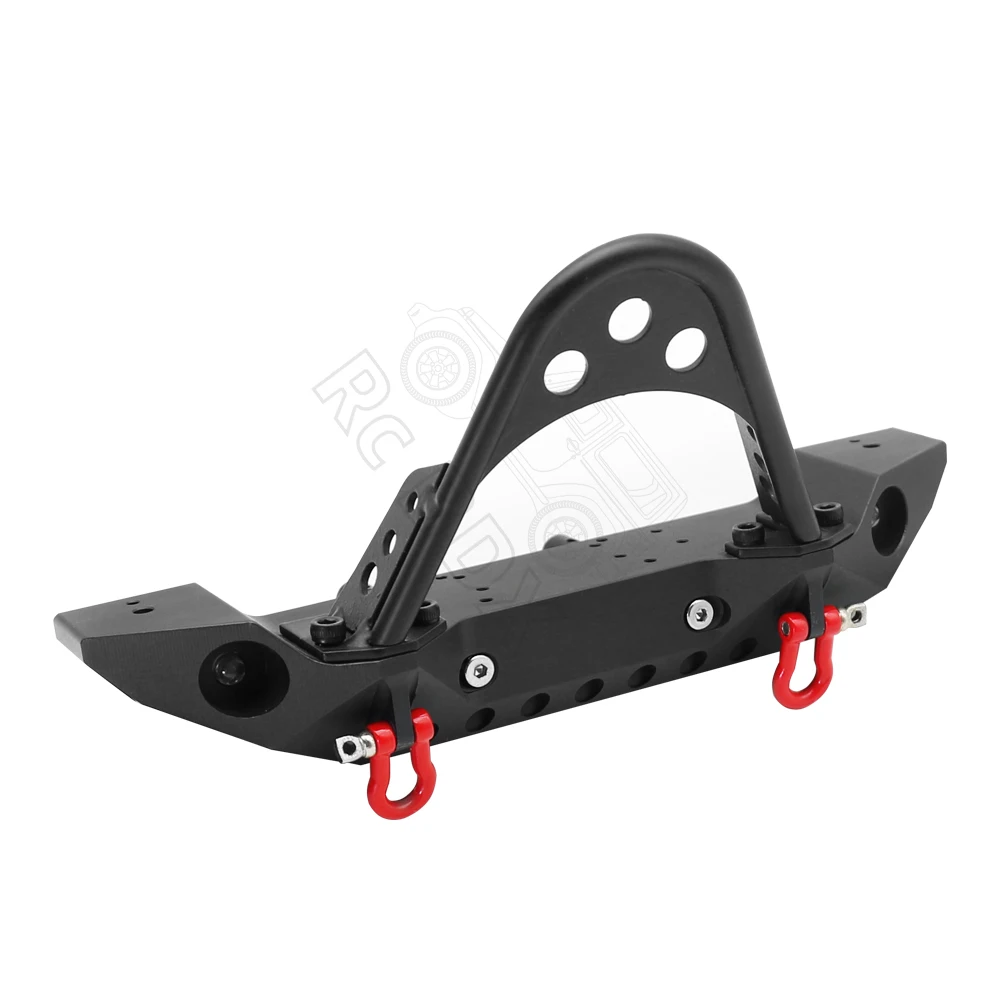 Металлический передний бампер с подсветкой для 1/10 RC Crawler Traxxas TRX4 Axial SCX10 II 90046 & III