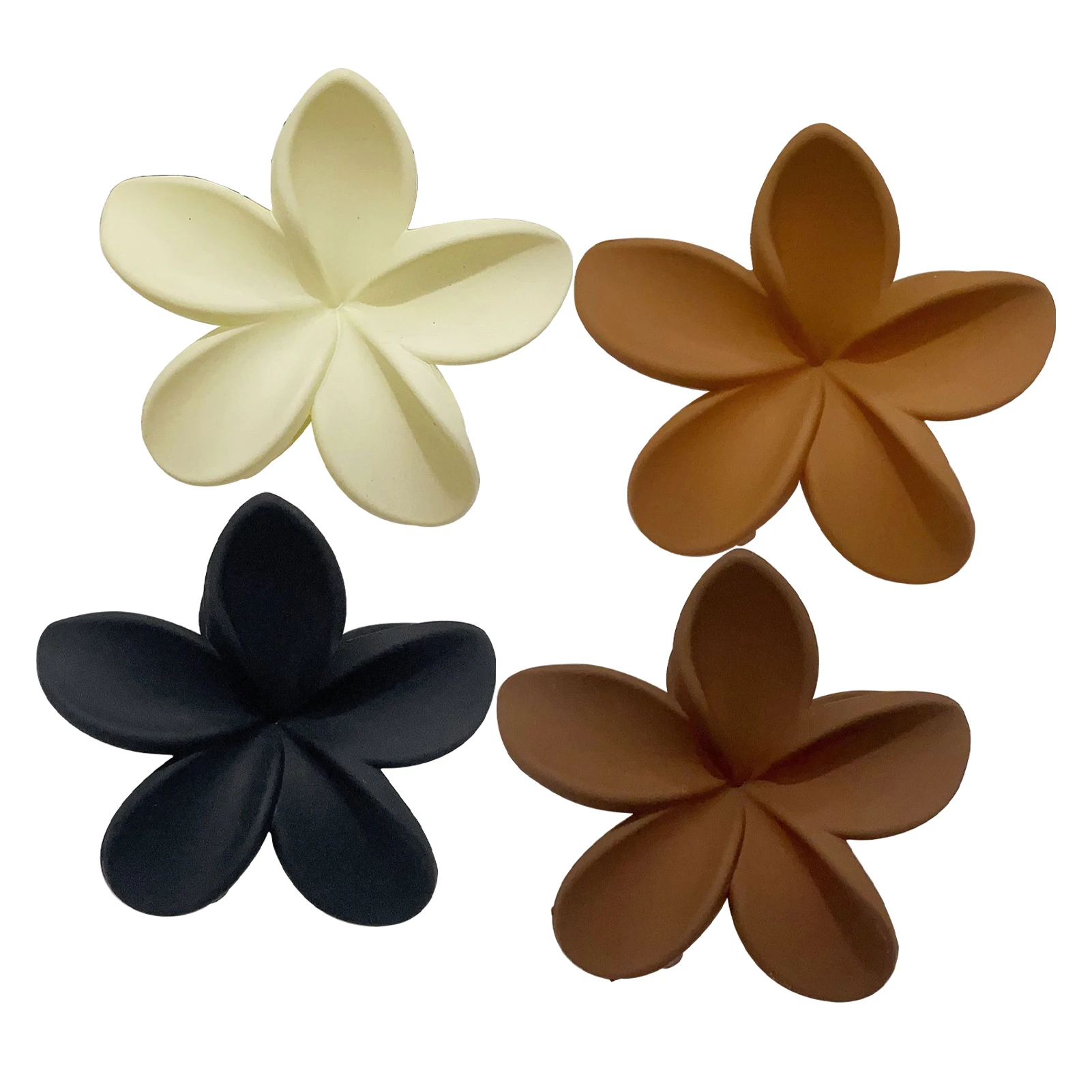 

Симпатичные заколки для волос с цветами, 4 шт., праздничные подарки для девочек, прочные практичные простые в использовании легкие для женщин, удобные нескользящие матовые