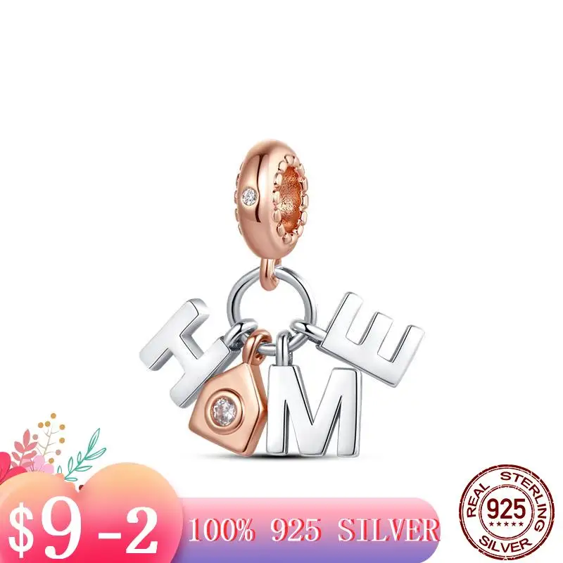 

Браслет Pandora женский из серебра 925 пробы с надписью «Home»