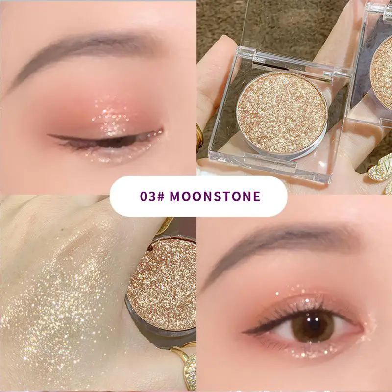 

Eyeshadow Pearlescent High-gloss Eye Cosmetic Easy To Wear Waterproof Natural Makeup Monochrome Glitter Eye Shadow Palette