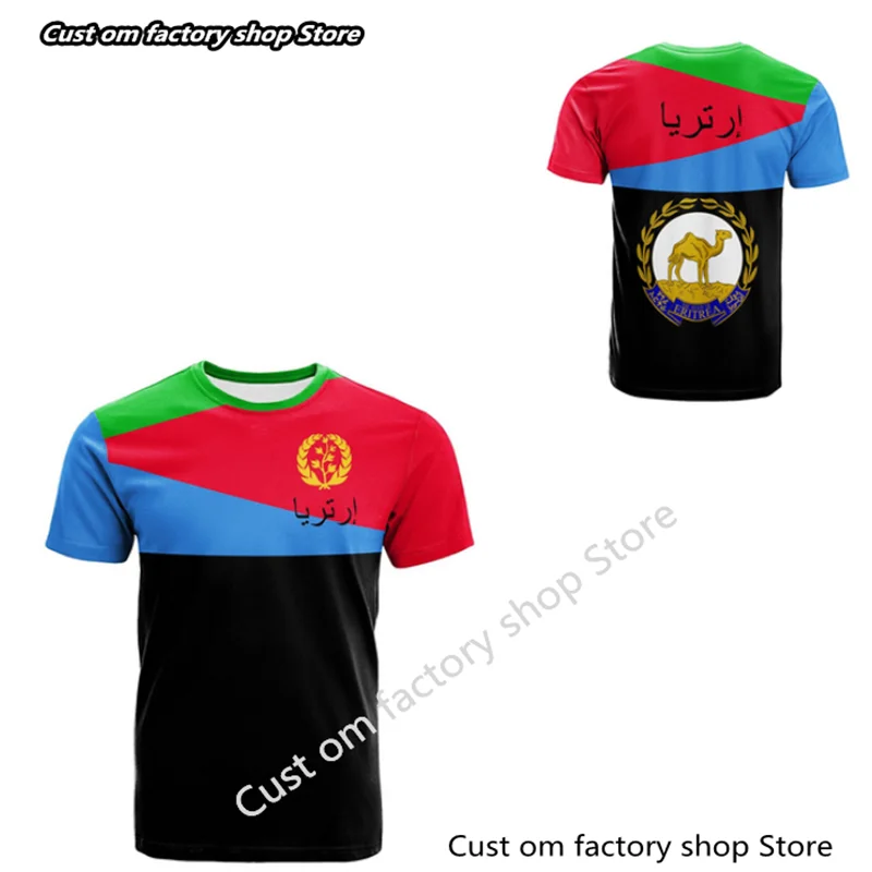 

Africa Country Eritrea Lion Colorful Retro 3D Print Men/Women Summer Casual Funny Short Sleeves T-Shirts Streetwear A20