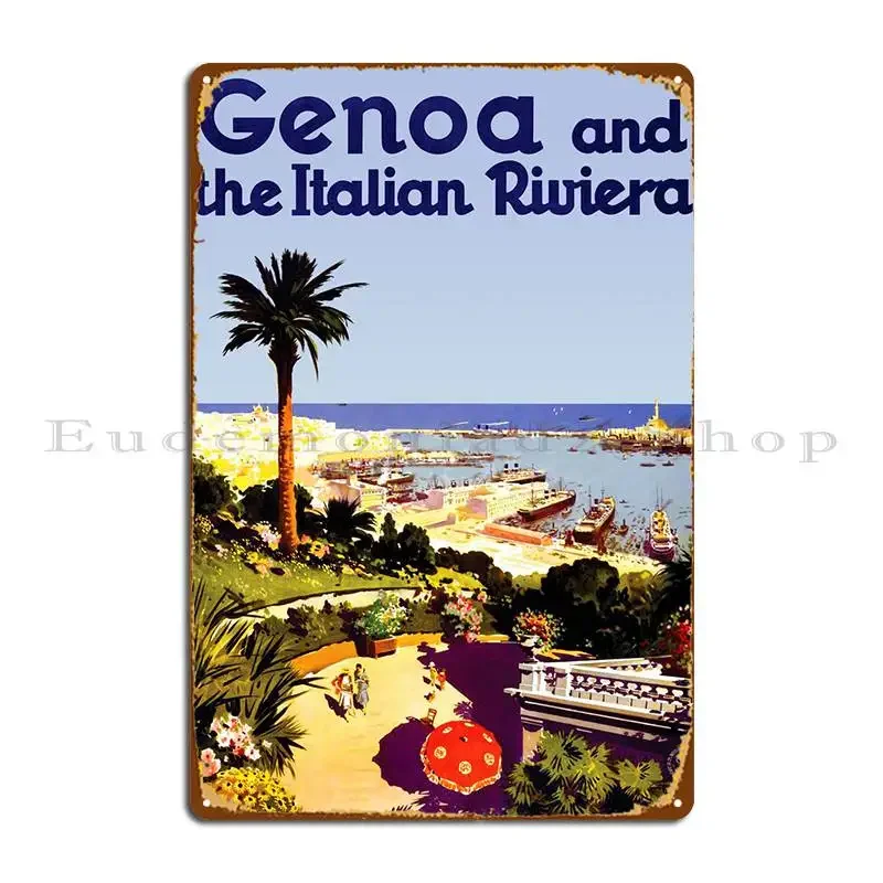 Genoa металлическая табличка плакат кино классический печатный бар украшение
