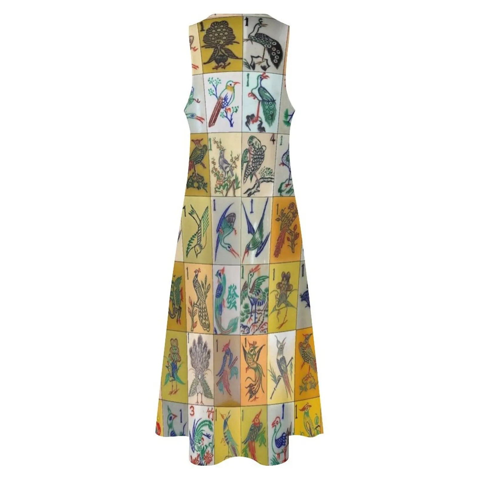 Длинное платье Mah Jongg Birds одежда для церемонии женщин летние женские платья особых