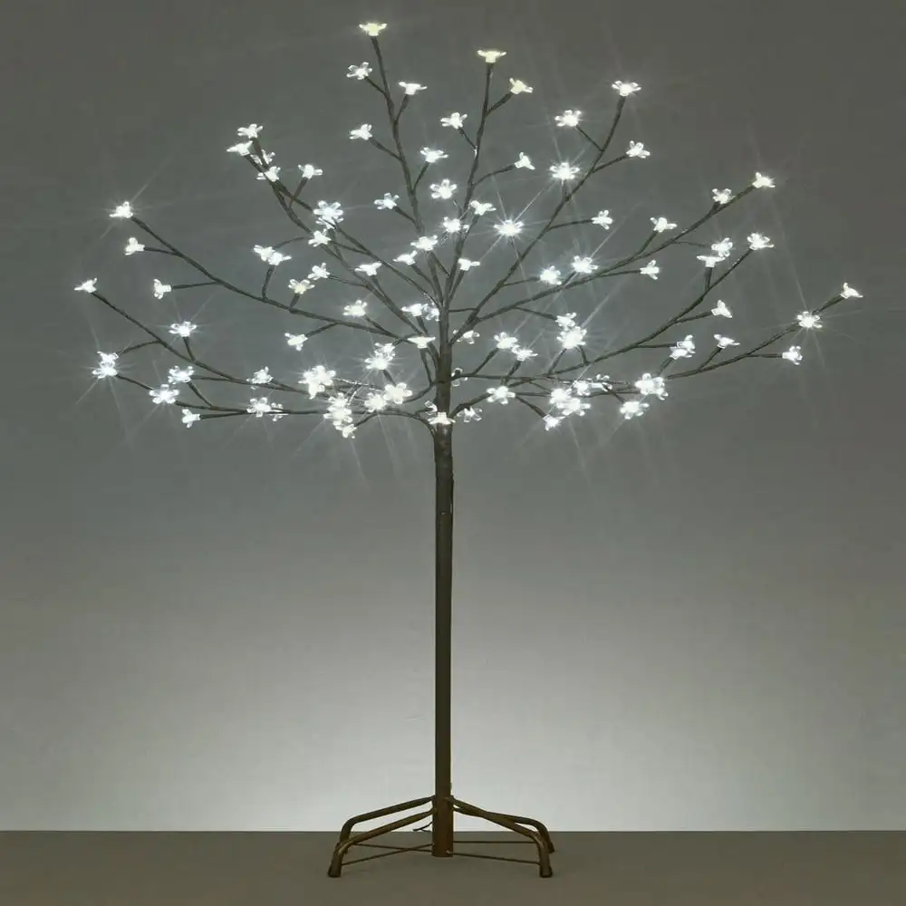 4` LED Lighted Cherry Blossom Flower Tree - Warm White Lights